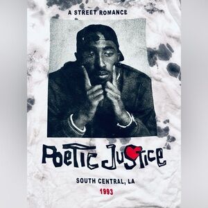 NWOT Tupac Shakur Poetic Justice A Street Romance Tie Dye Tee Shirt